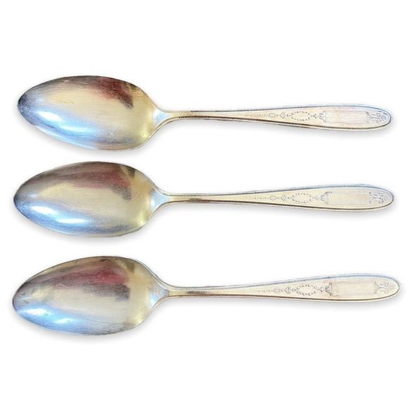 Oneida Other - Antique 1921 Oneida Community Plate Grosvenor Table Spoon Set of 3 No Monogram